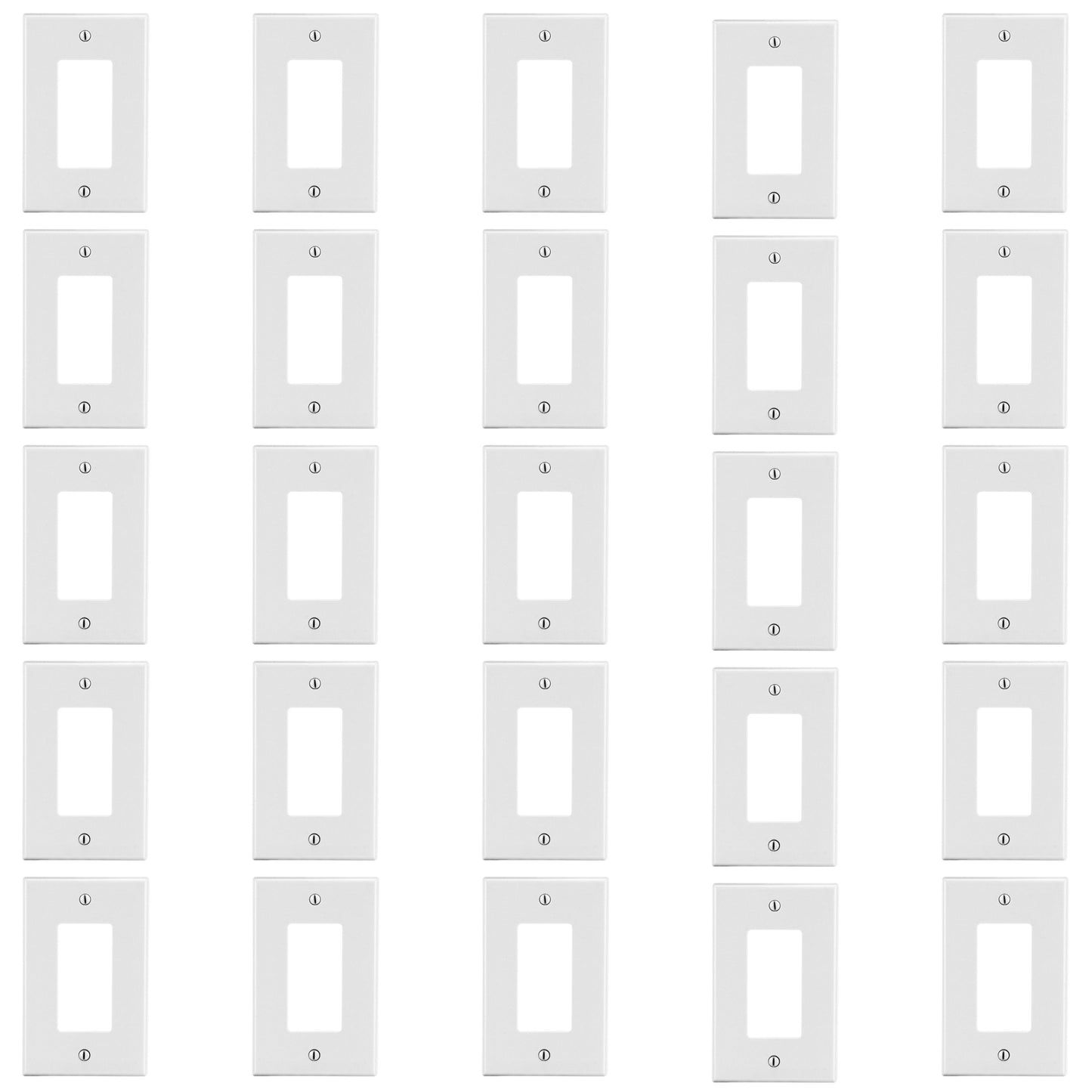 Hubbell White 1-Gang Rocker Switch Decorator Wallplate P26W