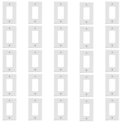 Hubbell White 1-Gang Rocker Switch Decorator Wallplate P26W