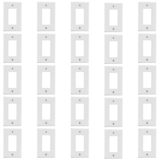 Hubbell White 1-Gang Rocker Switch Decorator Wallplate P26W