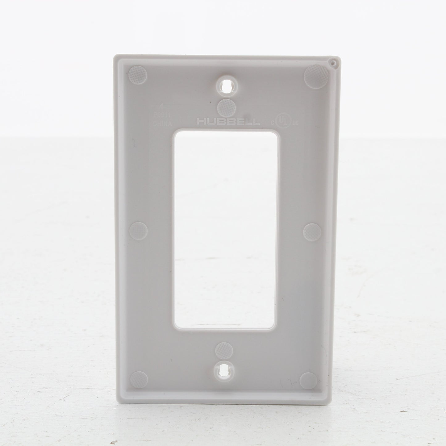 Hubbell P26W White 1-Gang Decorator Unbreakable Nylon Standard Wallplate Cover