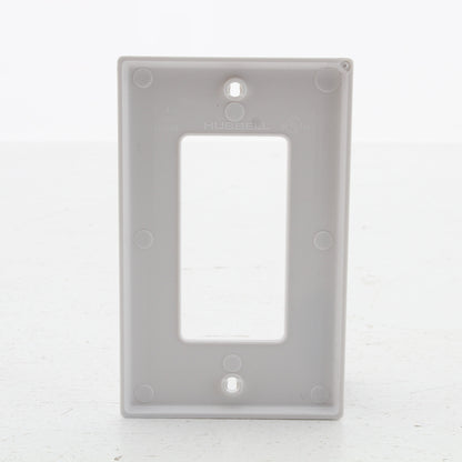 Hubbell P26W White 1-Gang Decorator Unbreakable Nylon Standard Wallplate Cover