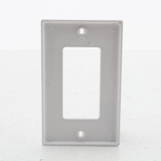 Hubbell P26W White 1-Gang Decorator Unbreakable Nylon Standard Wallplate Cover