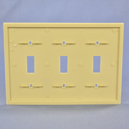 Hubbell P3 Ivory 3-Gang Toggle Switch Unbreakable Standard Wallplate Nylon Cover