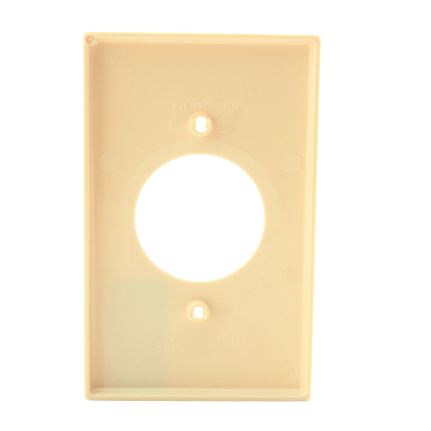 Hubbell P720I Ivory 1.60" Receptacle Wallplate for 20A 30A Locking Outlet Cover