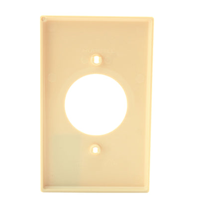 Hubbell P720I Ivory 1.60" Receptacle Wallplate for 20A 30A Locking Outlet Cover