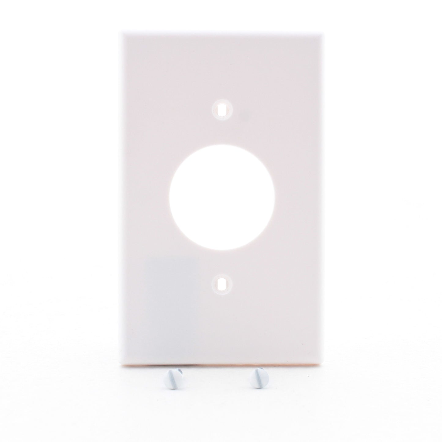 Hubbell P7W White 1.406" Unbreakable Receptacle Wallplate 1-Gang Outlet Cover