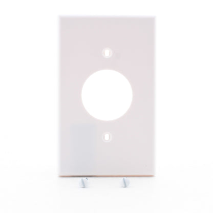 Hubbell P7W White 1.406" Unbreakable Receptacle Wallplate 1-Gang Outlet Cover