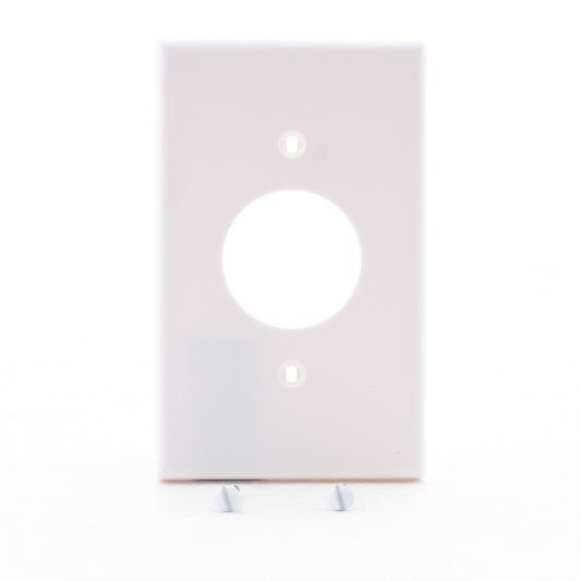 Hubbell P7W White 1.406" Unbreakable Receptacle Wallplate 1-Gang Outlet Cover