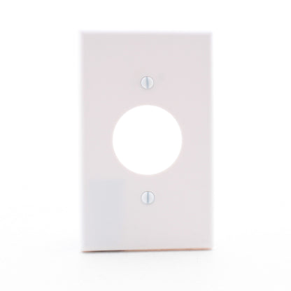 Hubbell P7W White 1.406" Unbreakable Receptacle Wallplate 1-Gang Outlet Cover