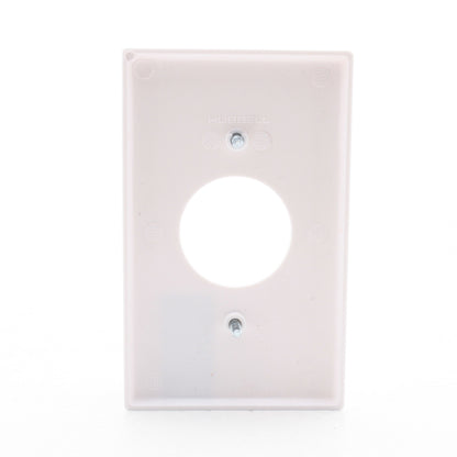 Hubbell P7W White 1.406" Unbreakable Receptacle Wallplate 1-Gang Outlet Cover