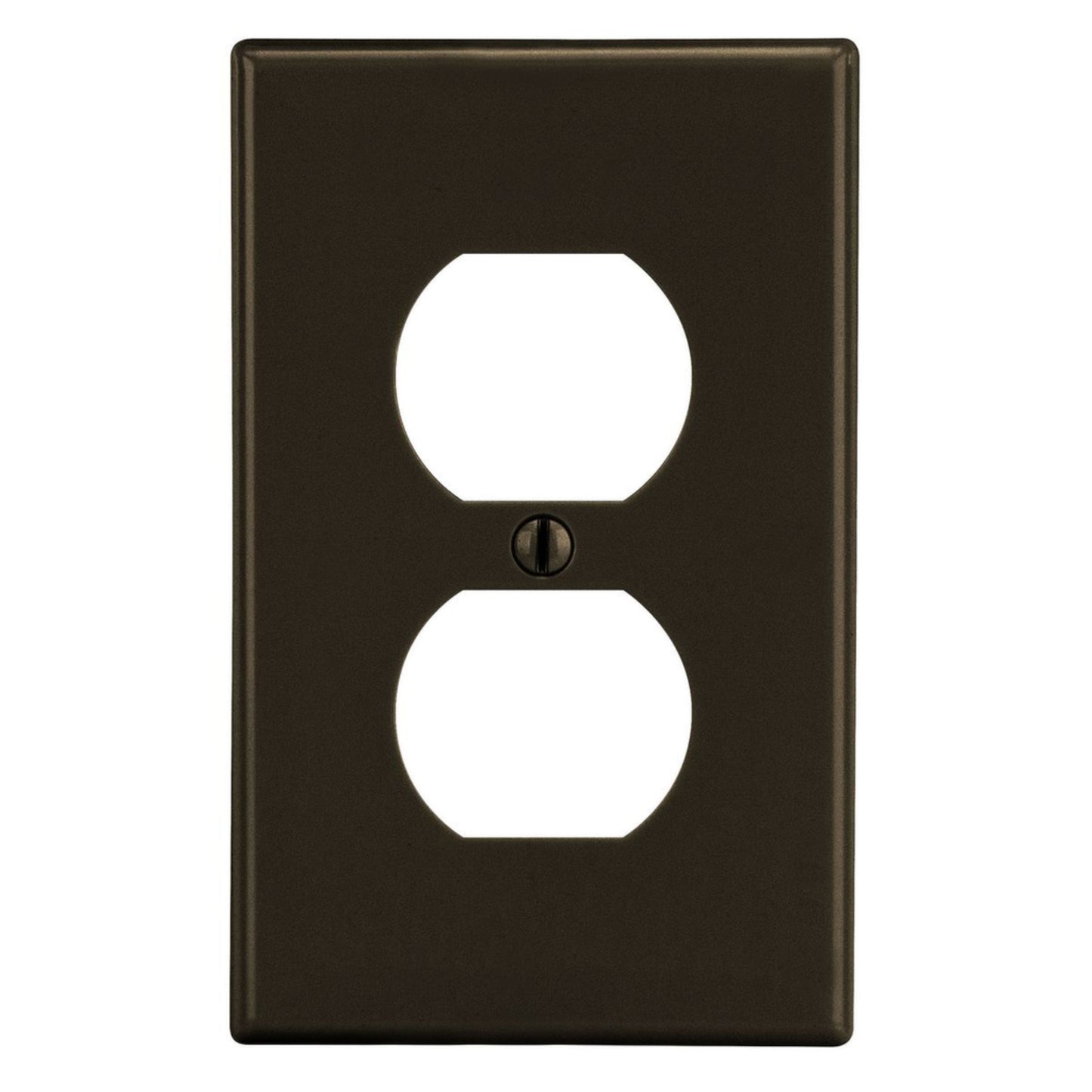 Hubbell Brown 1-Gang Receptacle Wallplate Outlet Cover P8