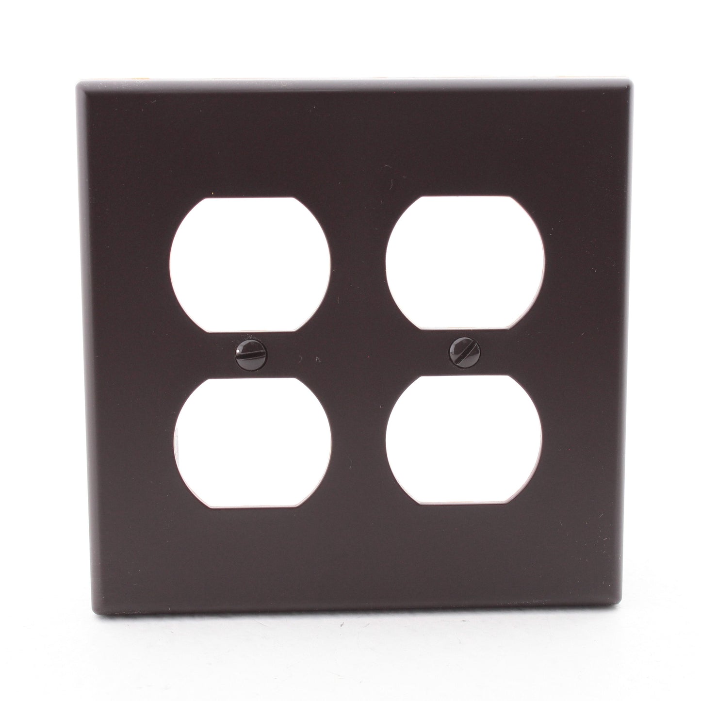Hubbell Brown 2-Gang Receptacle Wallplate Unbreakable Duplex Outlet Cover P82