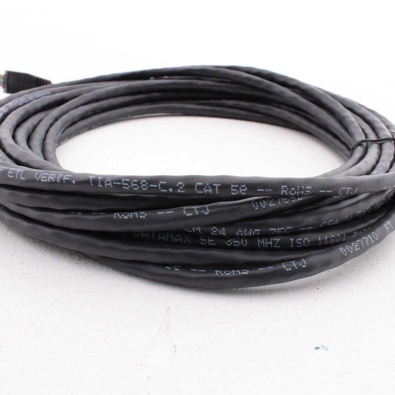 Hubbell PCX5EBK25 Cat5e Black 25ft Ethernet Patch Cord Cable Data Center Network