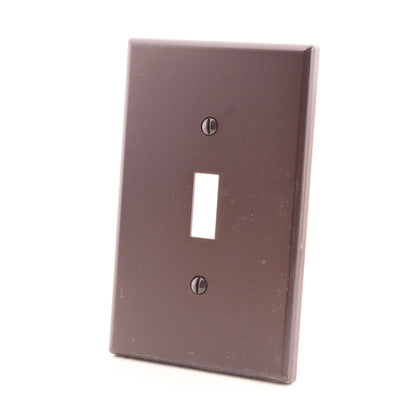 Hubbell PJ1 Brown Unbreakable Mid-Size Toggle Switch Cover Plate Wallplate