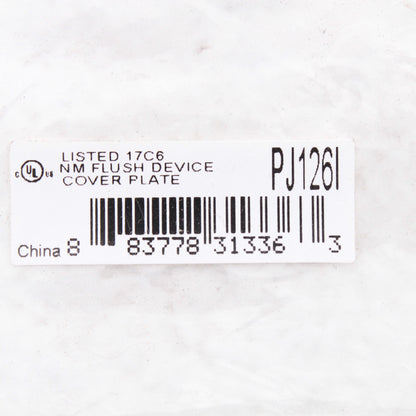 Hubbell PJ126I Ivory Mid-Size Unbreakable Toggle Switch GFCI Receptacle Cover