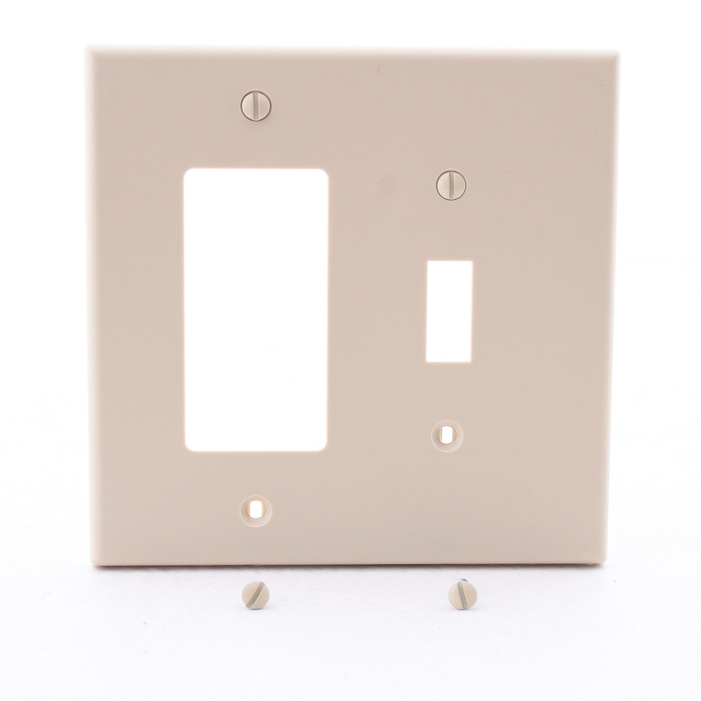 Hubbell PJ126I Ivory Mid-Size Unbreakable Toggle Switch GFCI Receptacle Cover
