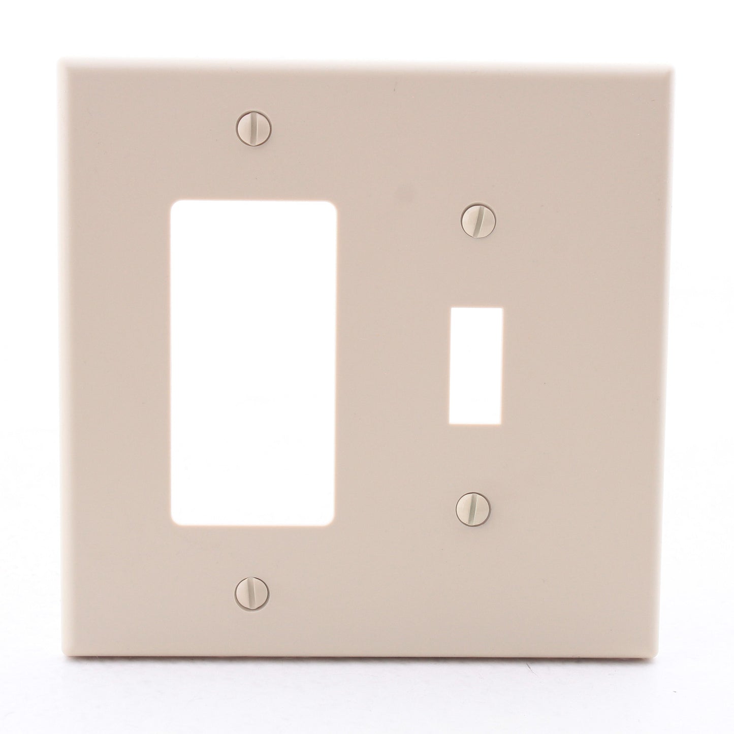 Hubbell PJ126I Ivory Mid-Size Unbreakable Toggle Switch GFCI Receptacle Cover