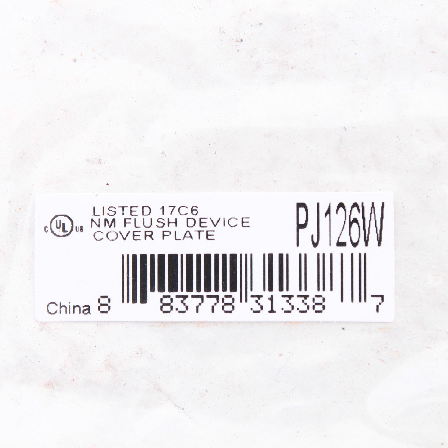 Hubbell PJ126W White Mid-Size Unbreakable Toggle Switch GFCI Receptacle Cover