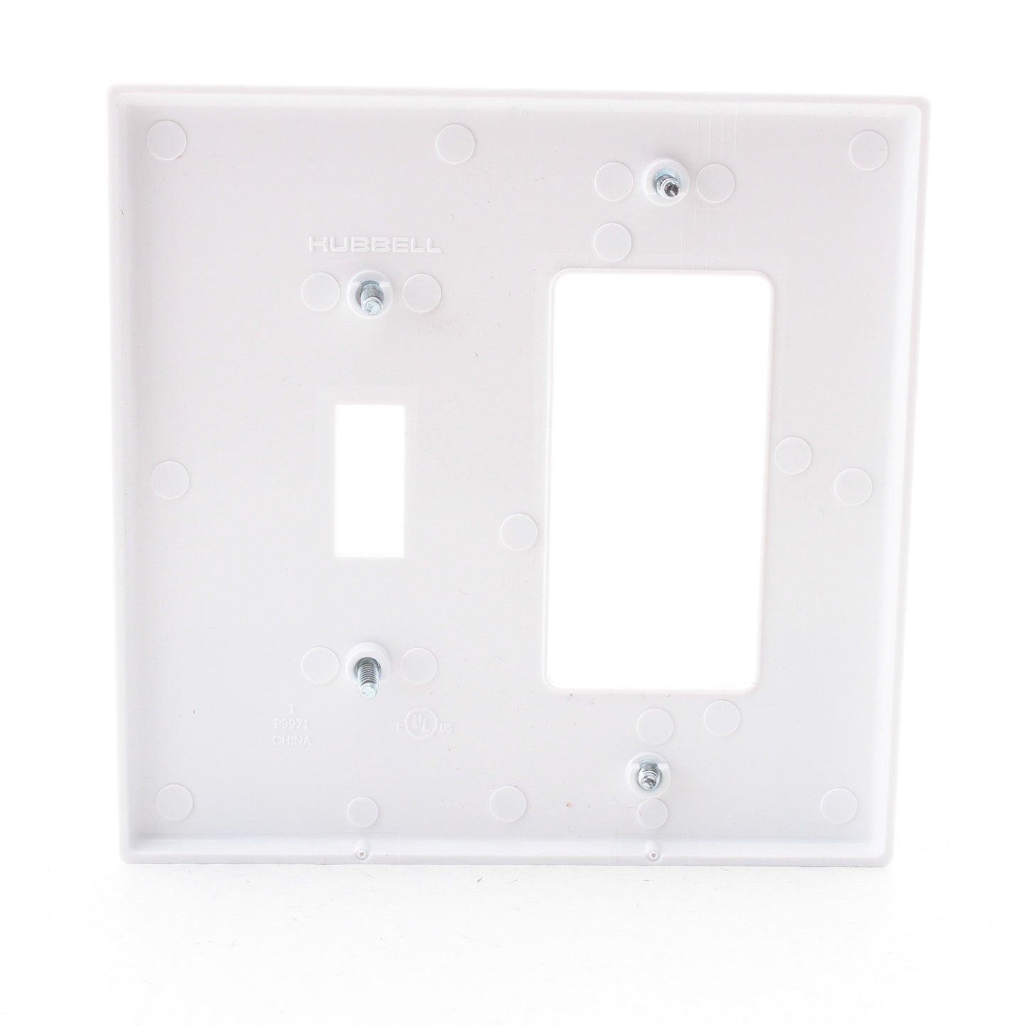 Hubbell PJ126W White Mid-Size Unbreakable Toggle Switch GFCI Receptacle Cover