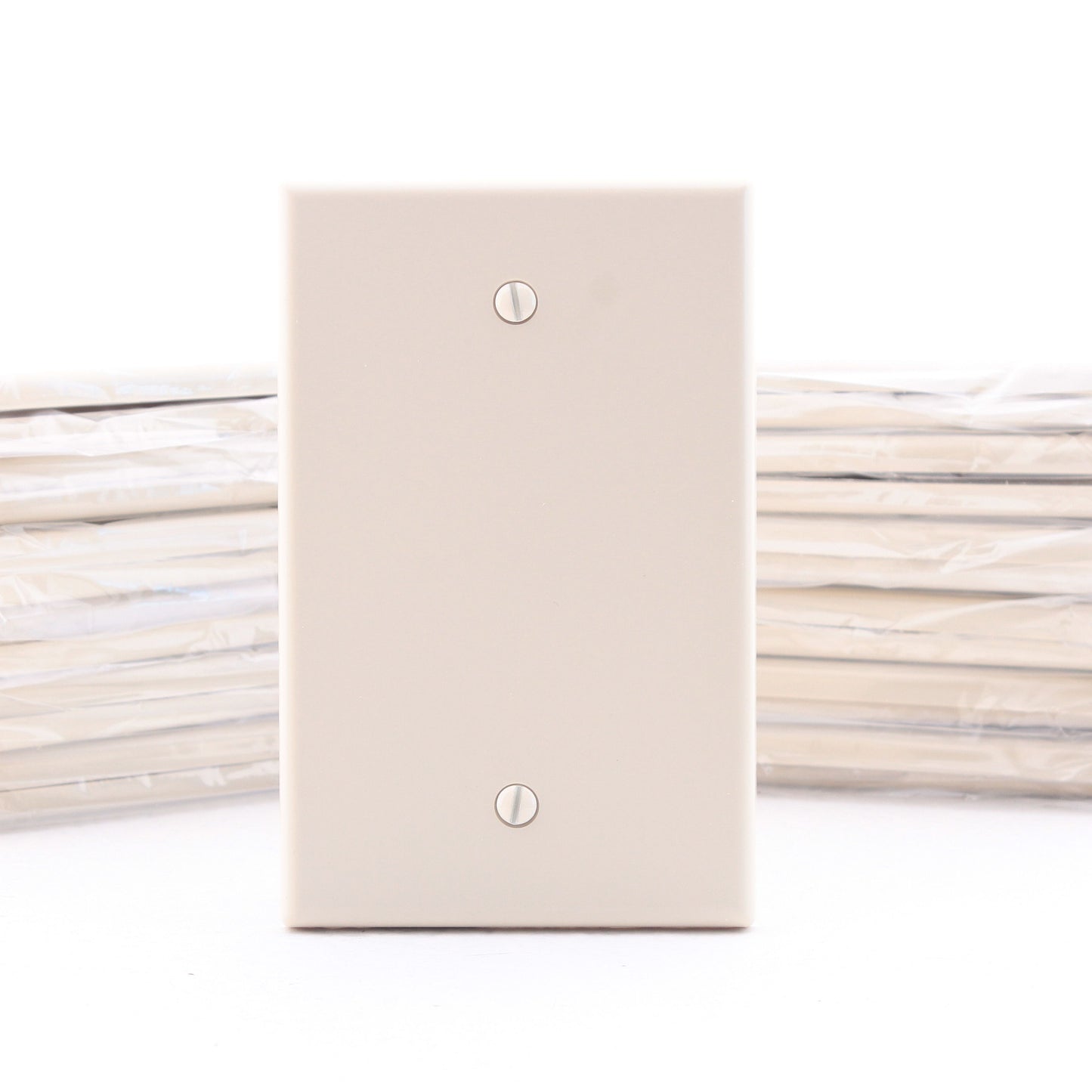 Hubbell PJ13I Ivory Unbreakable Mid-Size Covers 1-Gang Blank Box Mount 25pcs