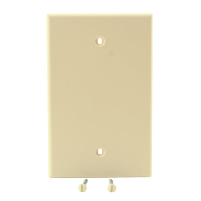 Hubbell PJ13I Ivory Unbreakable Mid-Size Cover 1-Gang Blank Wallplate Box Mount