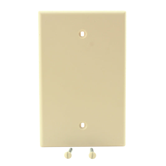 Hubbell PJ13I Ivory Unbreakable Mid-Size Cover 1-Gang Blank Wallplate Box Mount
