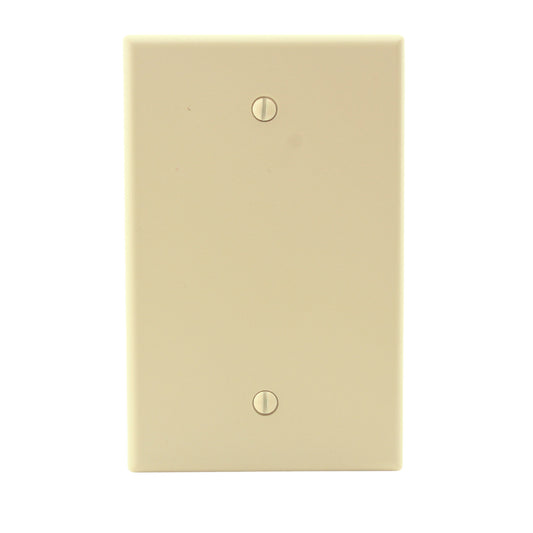Hubbell PJ13I Ivory Unbreakable Mid-Size Cover 1-Gang Blank Wallplate Box Mount