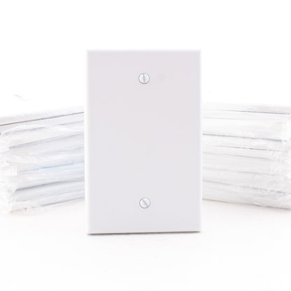 Hubbell PJ13W White Unbreakable Mid-Size Cover 1-Gang Nylon Blank Box Mount 25pc