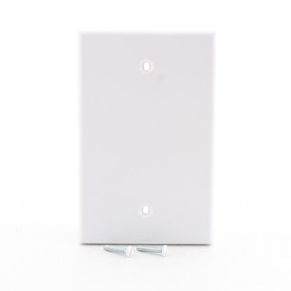 Hubbell PJ13W White Unbreakable Mid-Size Cover 1-Gang Blank Wallplate Box Mount