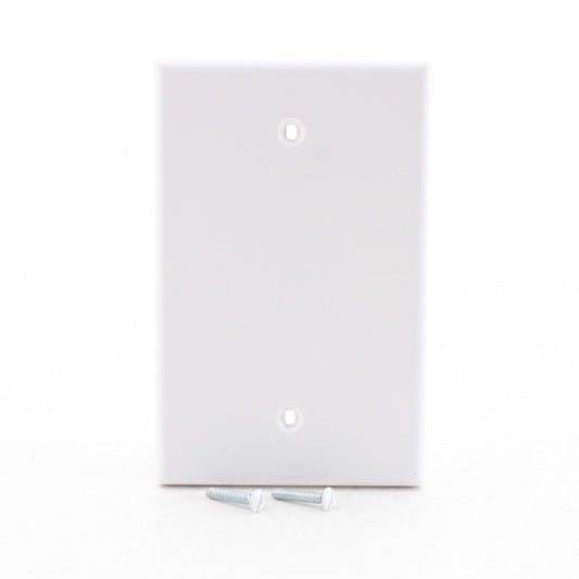 Hubbell PJ13W White Unbreakable Mid-Size Cover 1-Gang Blank Wallplate Box Mount