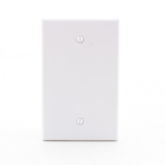 Hubbell PJ13W White Unbreakable Mid-Size Cover 1-Gang Blank Wallplate Box Mount