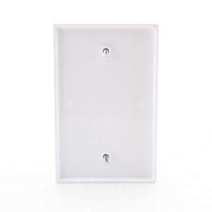 Hubbell PJ13W White Unbreakable Mid-Size Cover 1-Gang Blank Wallplate Box Mount