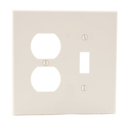 Hubbell PJ18LA Light Almond Mid-Size 1-Gang Toggle Duplex Outlet Nylon Cover