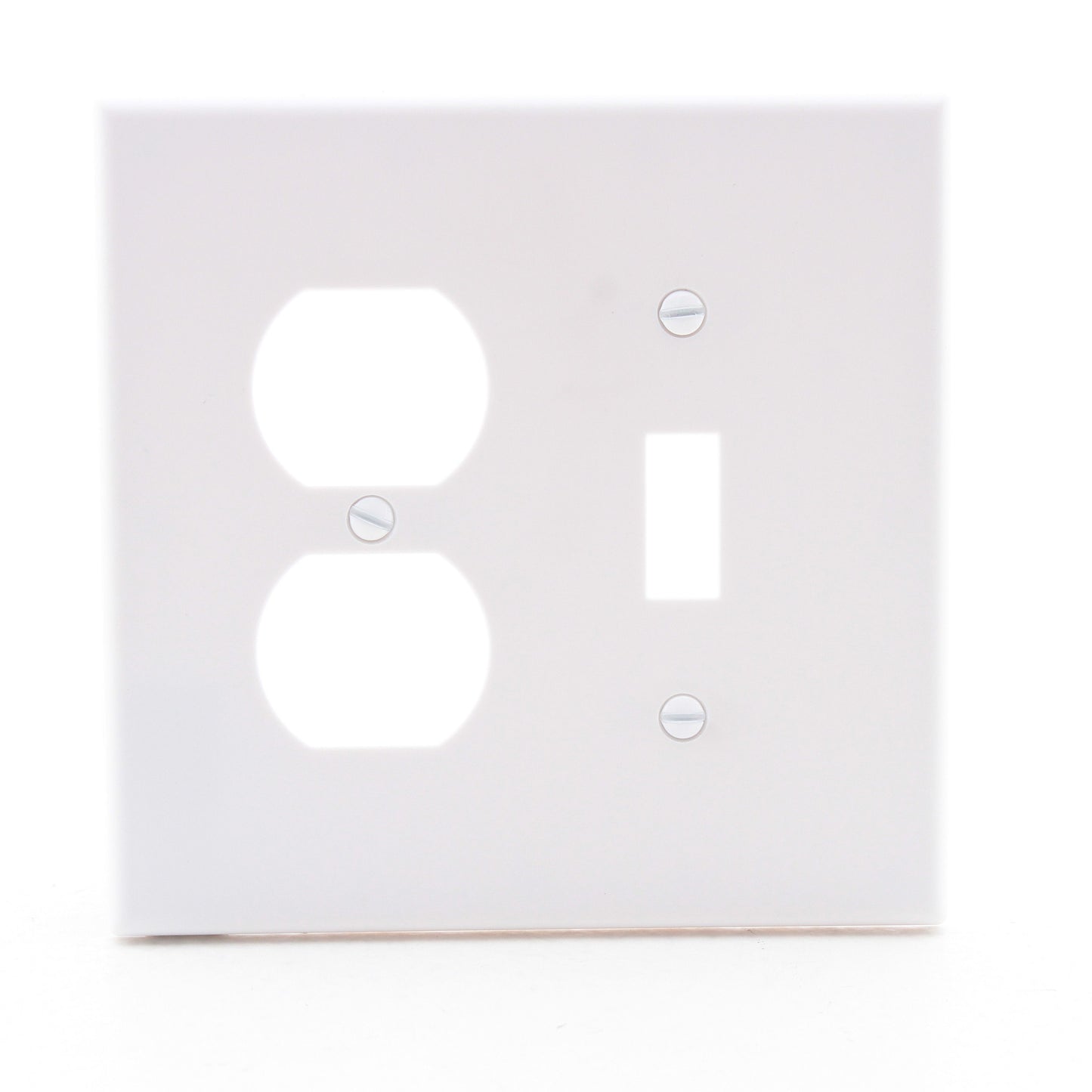 Hubbell PJ18W White Mid-Size Toggle Switch Duplex Outlet Receptacle Nylon Cover
