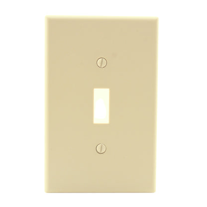 Hubbell PJ1I Ivory Unbreakable Mid-Size Toggle Switch Cover Nylon Wallplates