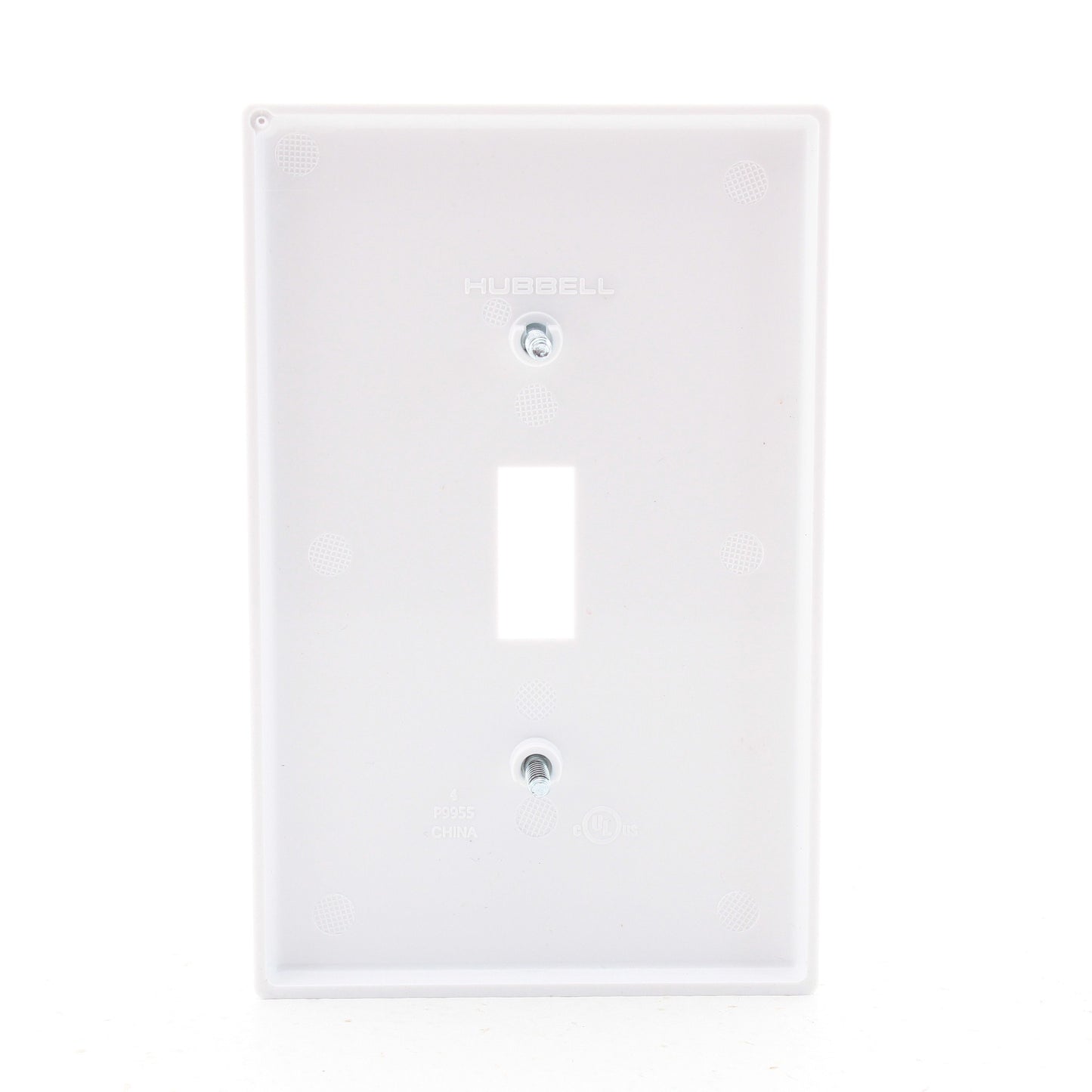 Hubbell PJ1W White Unbreakable 1-Gang Mid-Size Toggle Switch Cover Wallplate