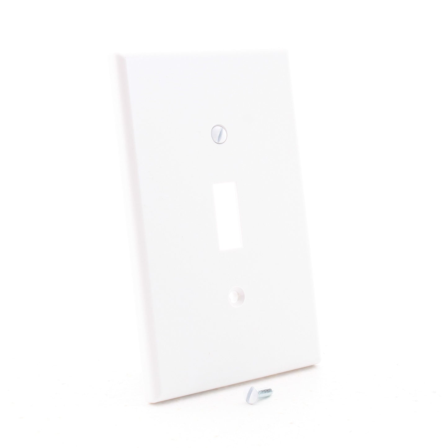 Hubbell PJ1W White Unbreakable 1-Gang Mid-Size Toggle Switch Cover Wallplate