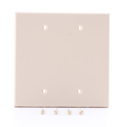 Hubbell PJ23I Ivory Unbreakable Mid-Size 2-Gang Box Mount Blank Nylon Cover