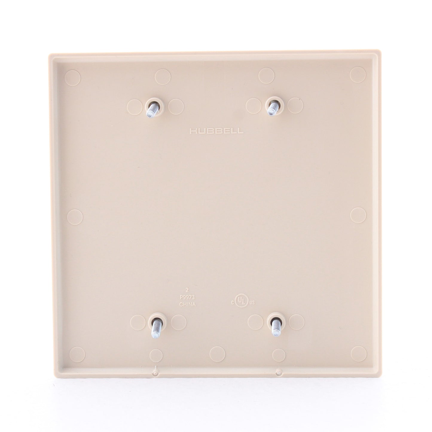 Hubbell PJ23I Ivory Unbreakable Mid-Size 2-Gang Box Mount Blank Nylon Cover
