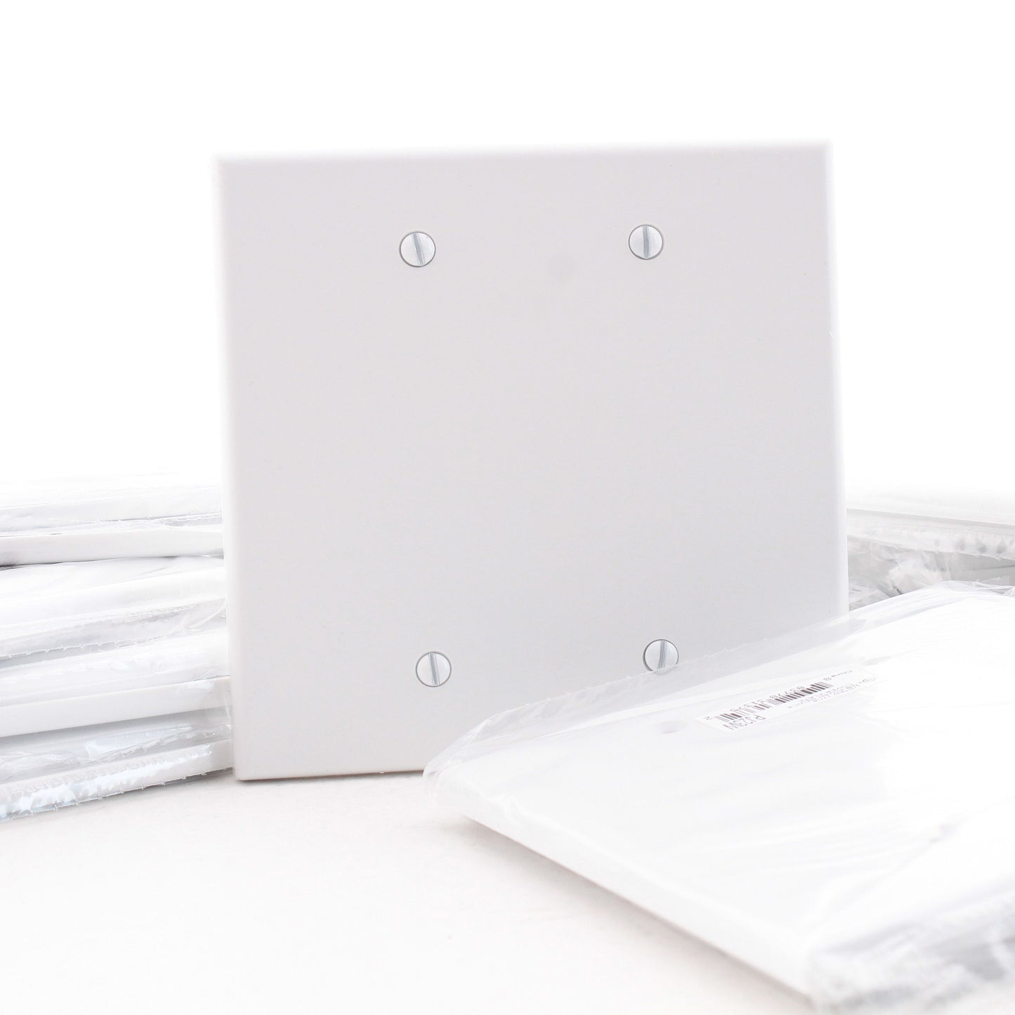Hubbell PJ23W White Unbreakable Mid-Size 2-Gang Box Mount Blank Nylon Cover 25pc