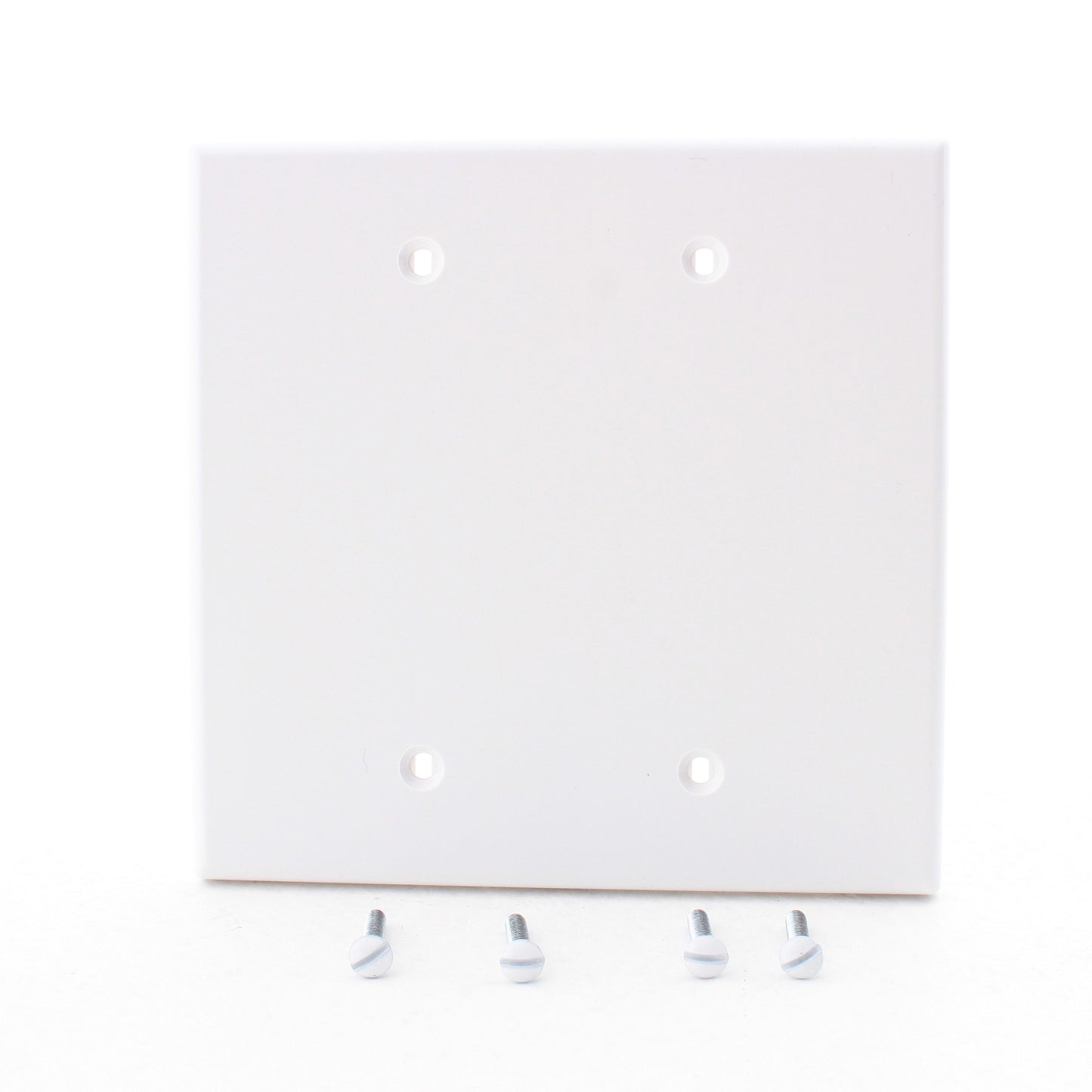 Hubbell PJ23W White Unbreakable Mid-Size 2-Gang Box Mount Blank Nylon Cover