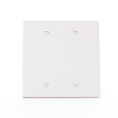 Hubbell PJ23W White Unbreakable Mid-Size 2-Gang Box Mount Blank Nylon Cover