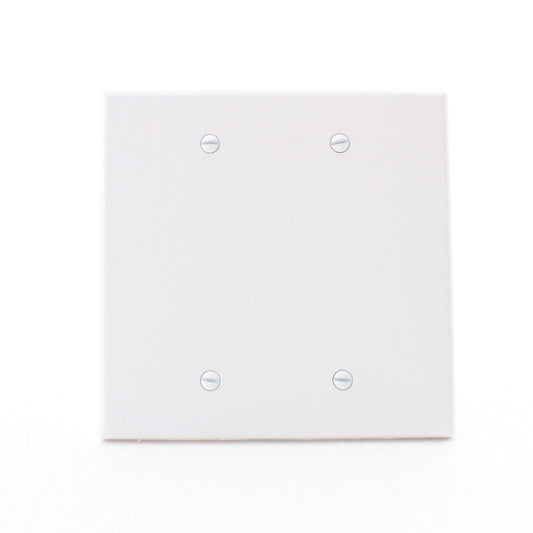 Hubbell PJ23W White Unbreakable Mid-Size 2-Gang Box Mount Blank Nylon Cover