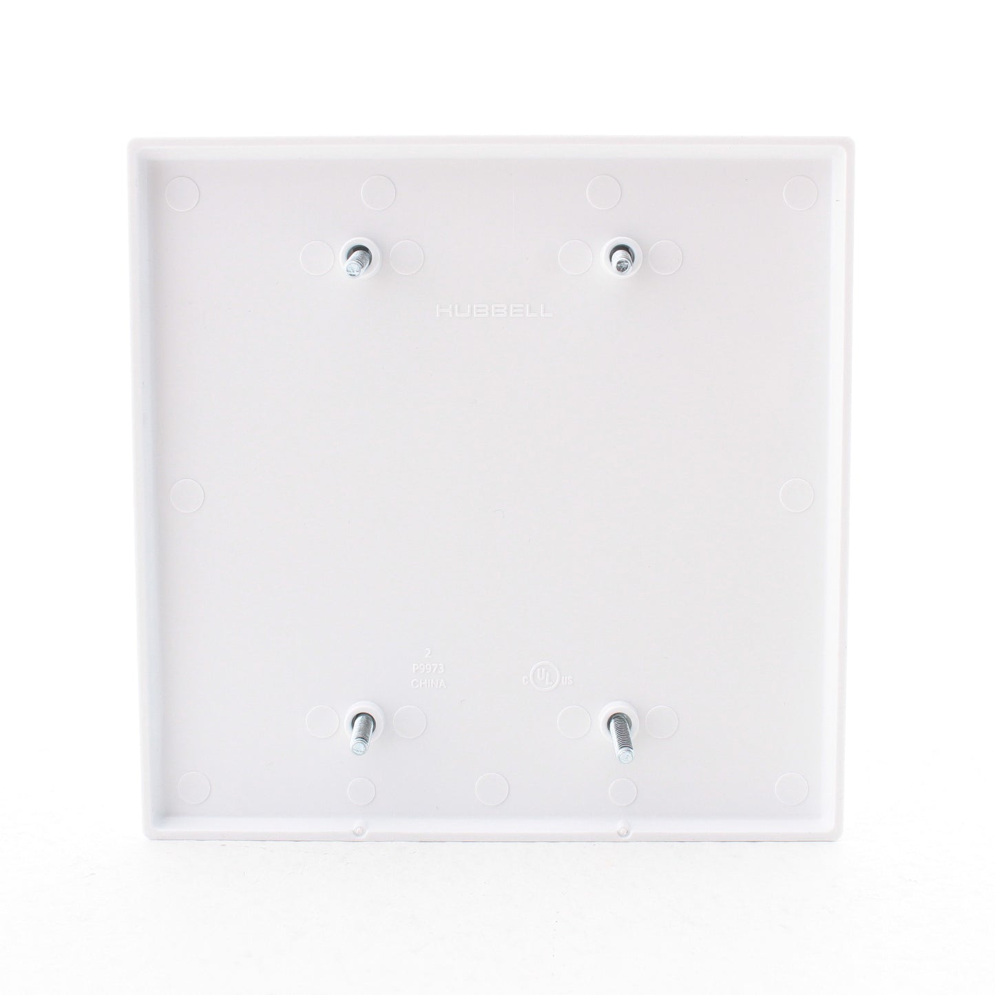 Hubbell PJ23W White Unbreakable Mid-Size 2-Gang Box Mount Blank Nylon Cover