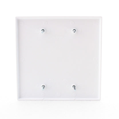 Hubbell PJ23W White Unbreakable Mid-Size 2-Gang Box Mount Blank Nylon Cover