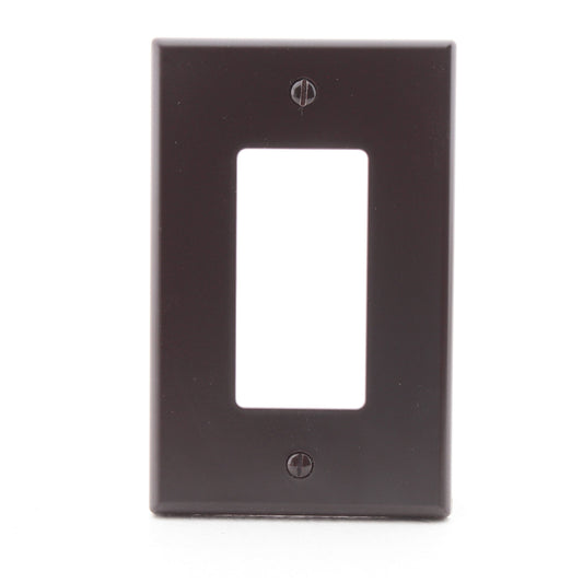Hubbell PJ26 Brown 1-Gang Decorator Unbreakable Mid-Size GFCI Switch Cover