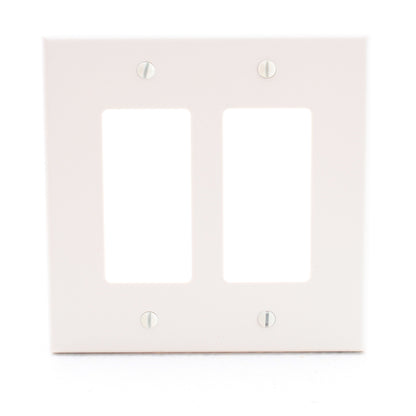 Hubbell PJ262LA Light Almond 2-Gang Unbreakable Decorator Switch Mid-Size Cover