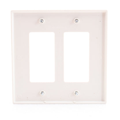 Hubbell PJ262LA Light Almond 2-Gang Unbreakable Decorator Switch Mid-Size Cover