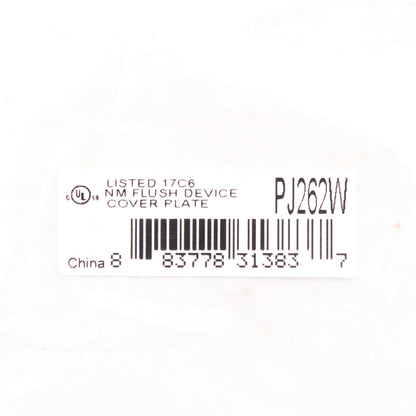 Hubbell PJ262W White 2-Gang Unbreakable Decorator GFCI Switch Mid-Size Cover