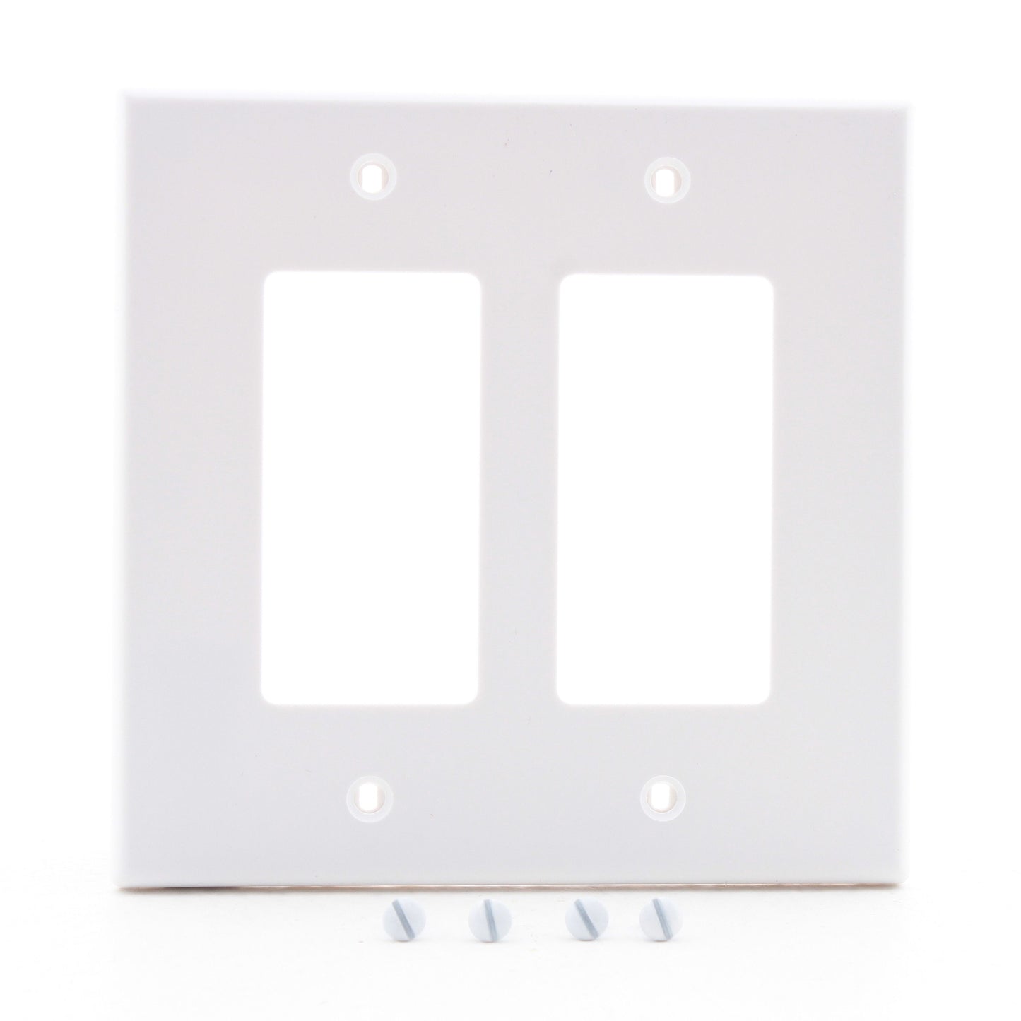 Hubbell PJ262W White 2-Gang Unbreakable Decorator GFCI Switch Mid-Size Cover